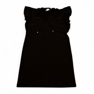 MICHAEL Michael Kors Black Mini Dress with Ruffle Sleeves